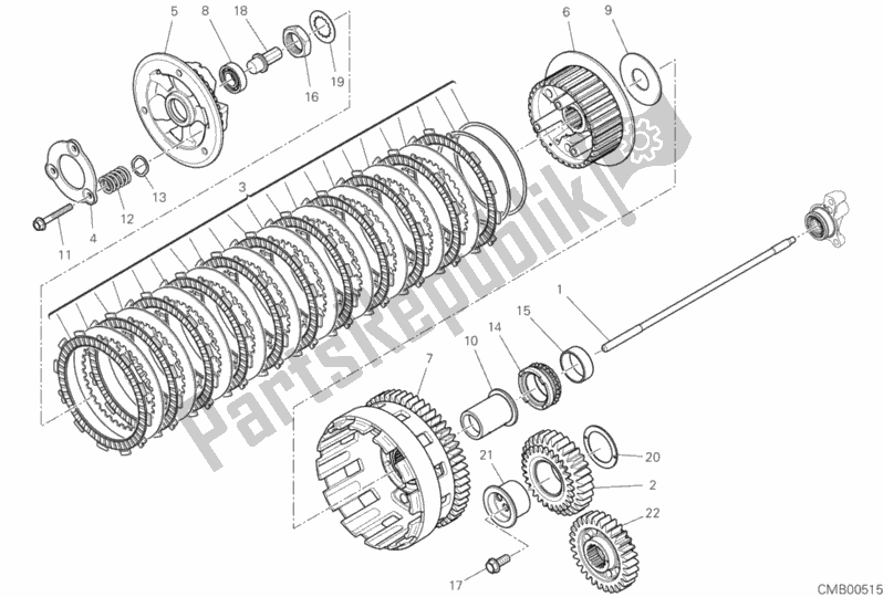 Toutes les pièces pour le Embrayage du Ducati Superbike Panigale V4 USA 1100 2020